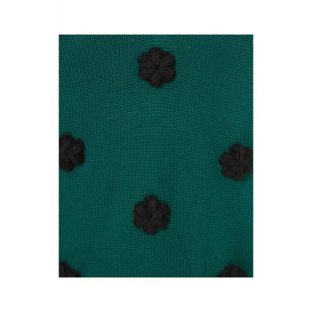 NEW LILLY PULITZER wyla sweater in villa green tossed crochet flowers - Picture 4 of 4